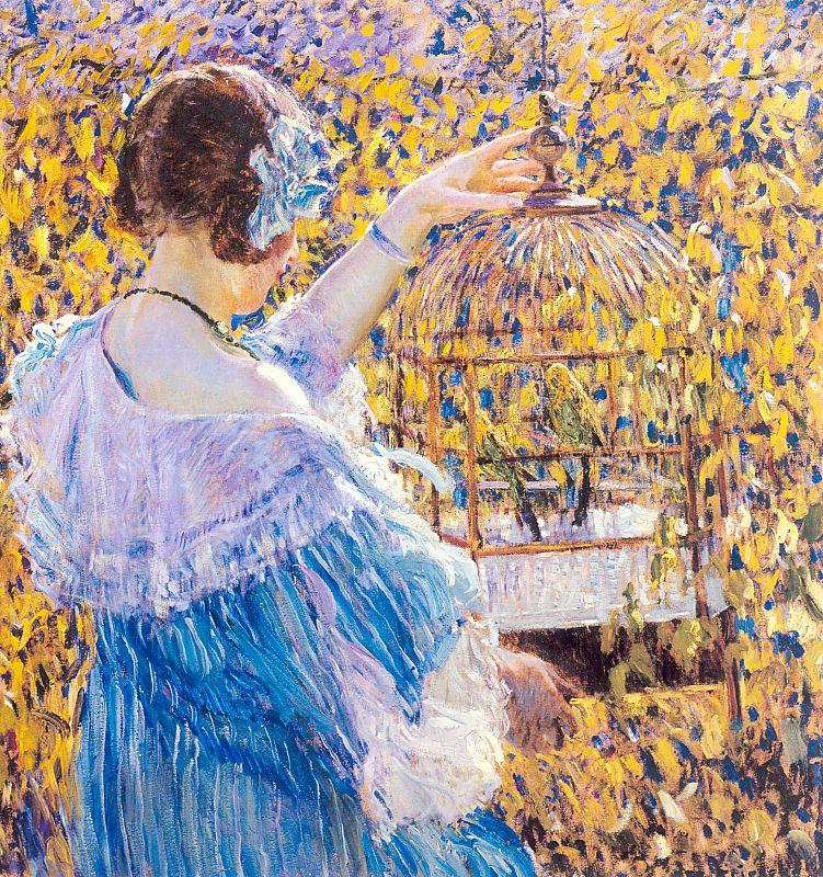 Frieseke, Frederick Carl The Birdcage China oil painting art